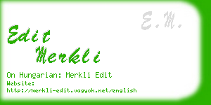 edit merkli business card